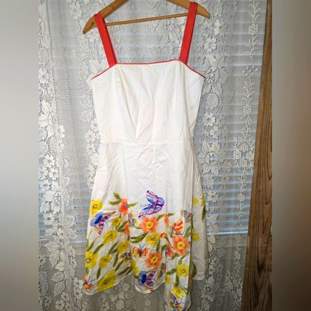 Spenser Jeremy Summer Dress With Floral Pattern, Strapless Womens Mini Dress 10